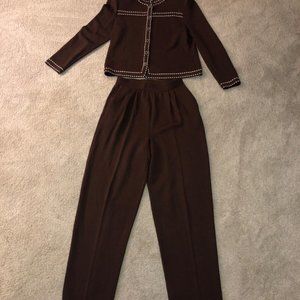 Vintage St. John By Marie Gray Women's 2 Piece Pant Suit Set Women’s Size 2